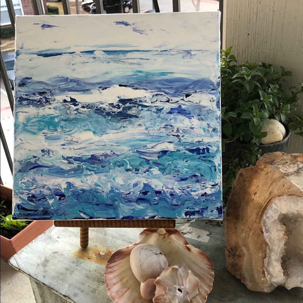 Original art , acrylic on canvas , ocean theme